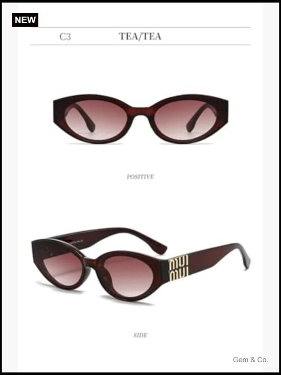 Vintage Cat Eye Sunglasses Small Frame Cute Travel Eyewear UV400 Protection